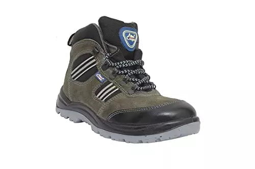 Allen Cooper Safety Shoes Allen Cooper AC 1157 High Ankle Anti-static Steel Toe Grey & Black Safety Shoes