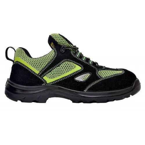 Allen Cooper Safety Shoes Allen Cooper AC-1434 Heat and Shock Resistant Steel Toe Green and Black Sports Safety Shoes