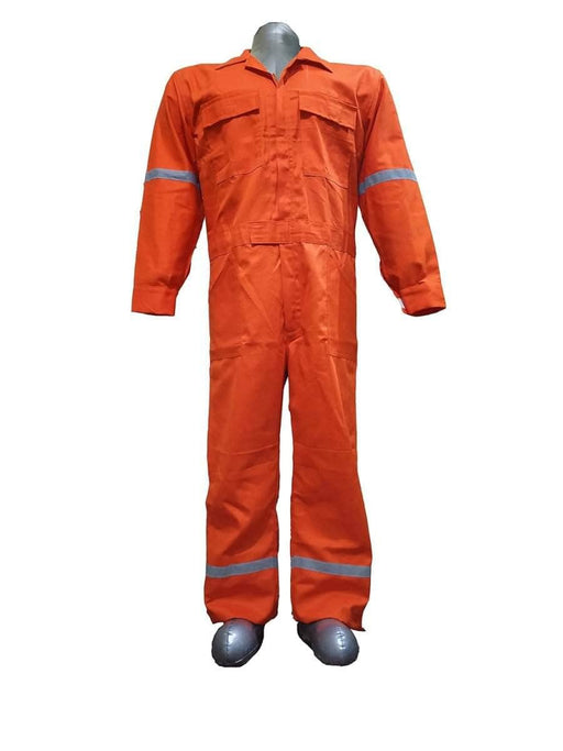 Hemro Industrial Workwear Hemro Unisex Orange Cotton Safety Boiler Suit