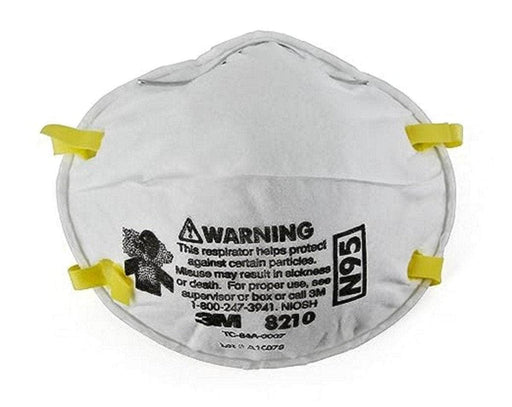 3M Dust Masks 3M 8210 White Particulate Respirator Dust Mask Pack of 20 Pcs