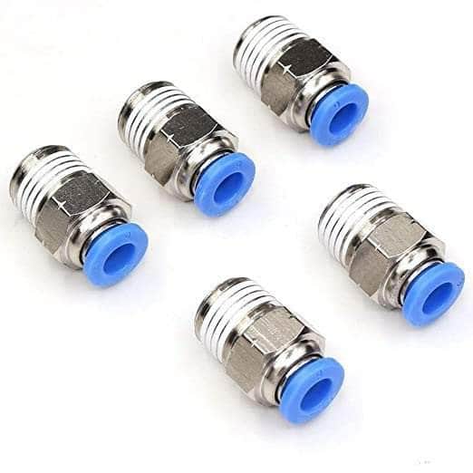 Akari Male Connector Akari 1/4 Inch Straight Connector with Male Thread 08-02 (Pack of 20)