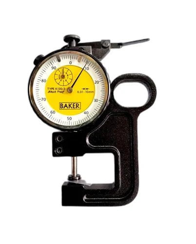 Baker Thickness Gage Baker 10 mm Dial Thickness Gage K130/3 , 0.01 mm