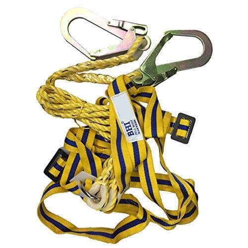 Bellstone Lanyards & Harnesses BELLSTONE Full Body Double Hook & Rope Safety Belt Harness