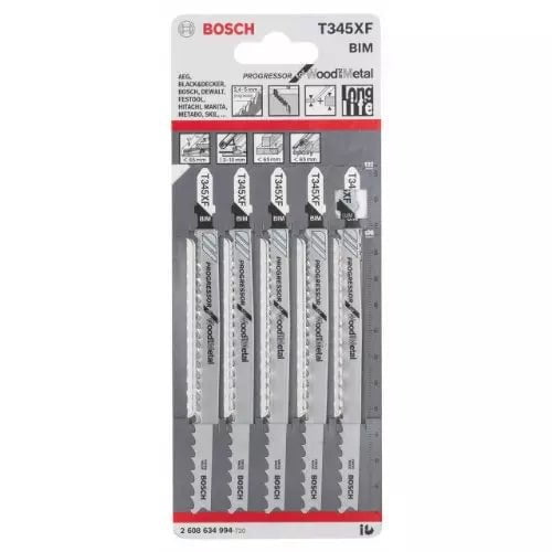 Bosch Jig Saw Blade Bosch Jig Saw Blade (Teeth Length - 106 mm) 2608634994 (Pack of 5 Pieces)