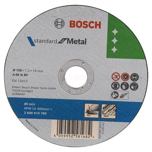 Bosch Metal Cutting Disc Bosch Green 4 inch Metal Cutting Disc 2608619700 (Pack of 50)