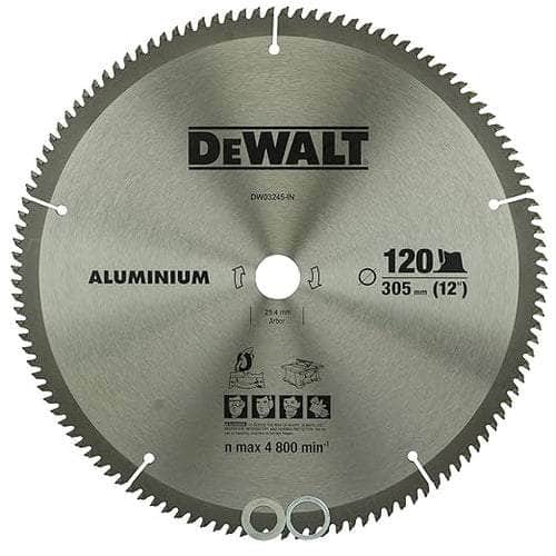 Dewalt Circular Saw Blade DeWalt 12Inch/305 mm 120T Circular Saw Blade Aluminum (DW03245-IN)