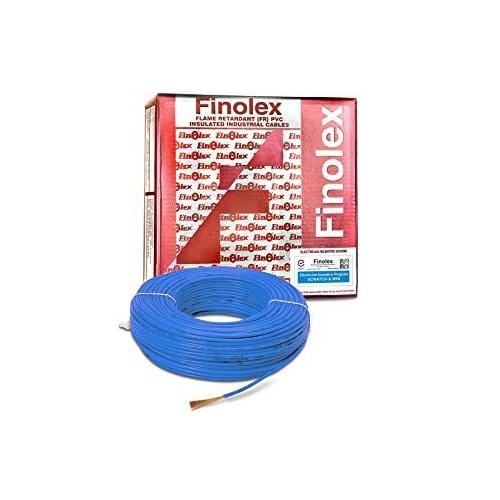 Finolex Flame Retardant Flexible Cable Blue Finolex 1.5 sq.mm Electric House Wire FRLS Single Core (90m)