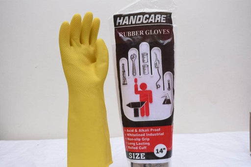 Handcare Rubber Gloves HandCare Industrial Rubber Gloves 14 Inch (Pack of 12 Pairs)