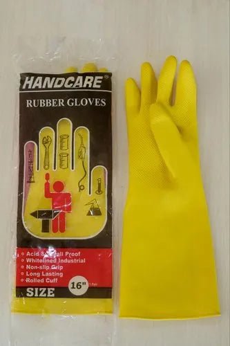 Handcare Rubber Gloves HandCare Industrial Rubber Gloves 16 Inch (Pack of 12 Pairs)