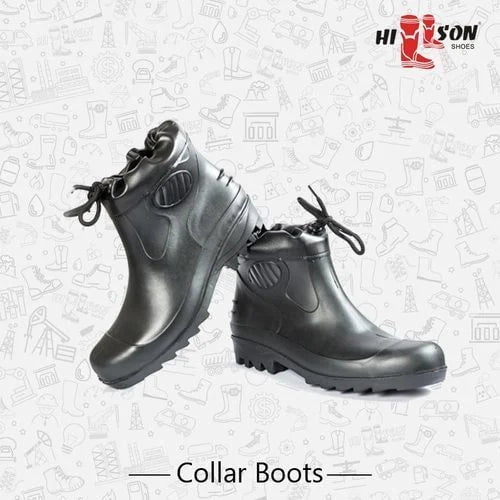Hillson Safety Shoes Hillson High Ankle with Steel Toe Black Collar Boot