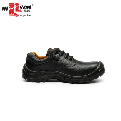 Hillson Safety Shoes Hillson MF01 ISI Marked Black PU Sole Grain Leather Safety Shoes