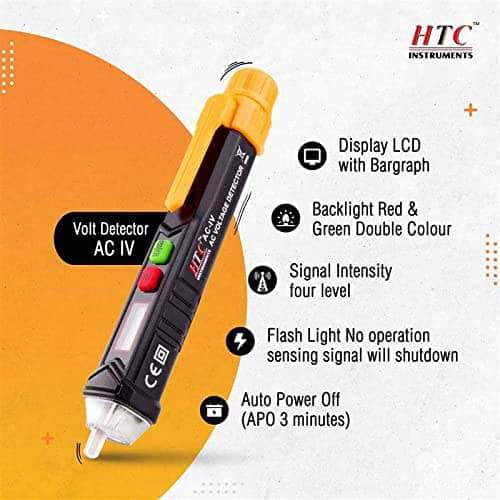HTC Instruments Voltage Detector HTC LCD Display Pen Type Voltage Detector With Display AC-IV