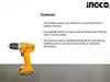 Ingco Cordless Drill Ingco 10 mm 12V 600 RPM  Lithium-Ion Cordless Impact Drill (CDLI1211)
