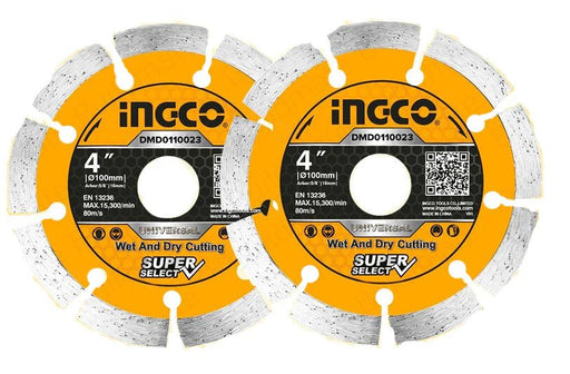Ingco Diamond Cutting Blade Ingco 4 Inch Dry Diamond Disc DMD0110023 (Pack of 5N)