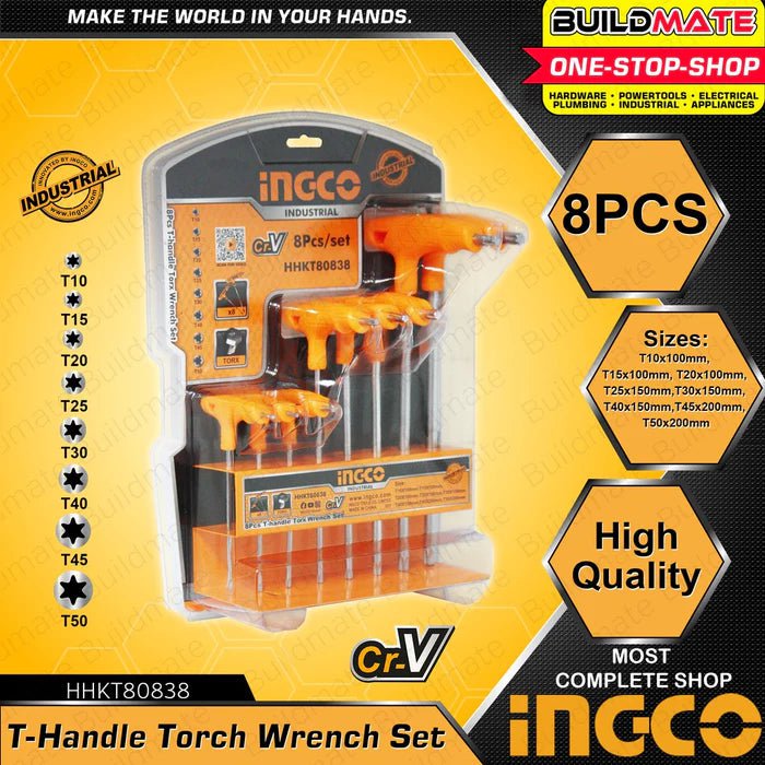 Ingco Torx Key Set Ingco 8 Pcs T-handle Torx wrench set HHKT80838