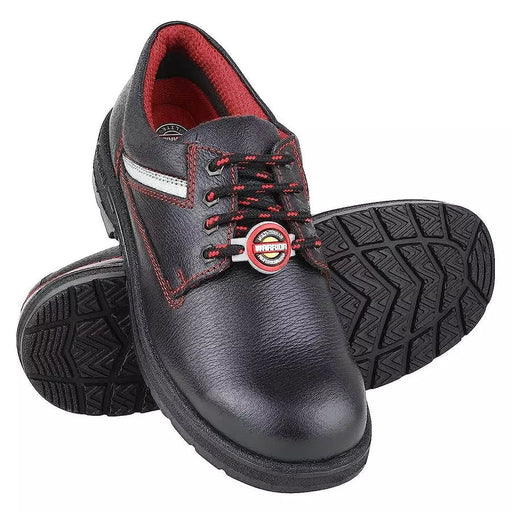 Liberty Warrior Safety Shoes Liberty Warrior WARRIOR-LITE-RED Steel Toe Low Ankle Black & Red Leather Safety Shoe