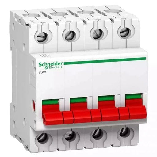 Schneider Miniature Circuit Breaker (MCB) Schneider Electric Acti 9 MCB Isolator 125 A, 4 Pole A9S4P125