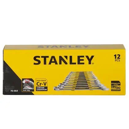 Stanley Combination Spanner Set Stanley 12 Pieces CRV Steel Combination Spanner Set, 70-964E