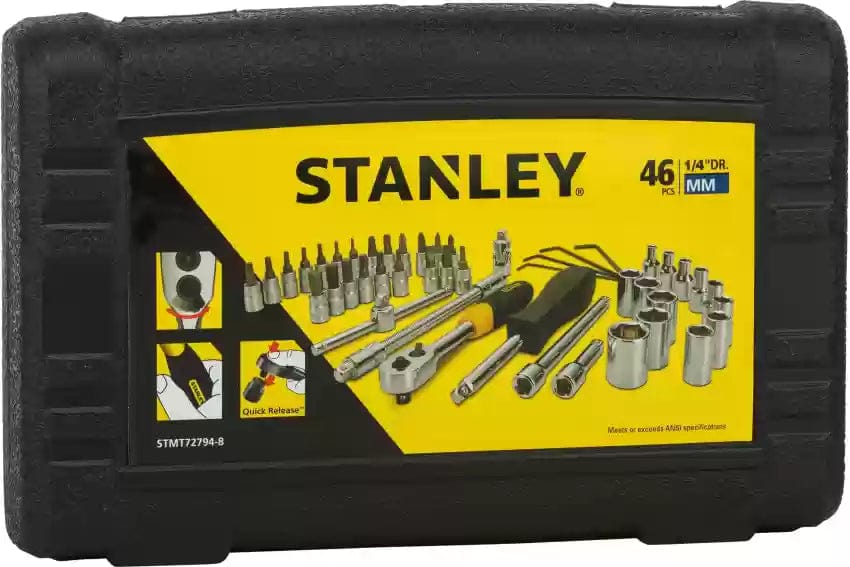Stanley Socket Set STANLEY (46Pcs) 1/4 Drive Metric Socket Set STMT72794-8