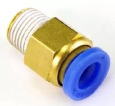 Techno Pneumatic Fittings Techno PC Male Connector Push Type Fitting 12-02' Thread Size 12 mm