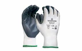 Valpro Coated Gloves Valpro White Grey Nitrile Coated Gloves (Pack of 12 Pairs)