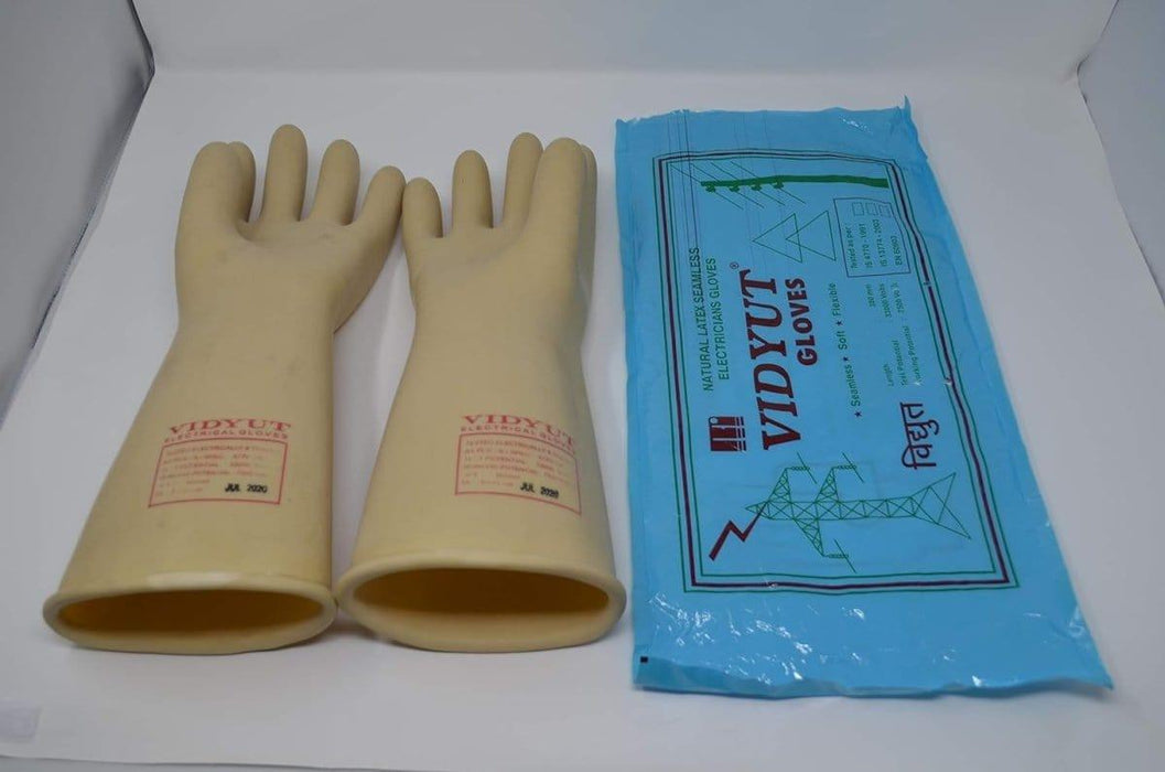 Vidyut Electrical Gloves VIDYUT MAKE Electrical Safety Hand Gloves 11 KVA Pack Of 1 Pair