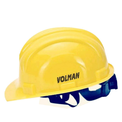 Volman Safety Helmet Volman Yellow ISI Mark Ratchet Hard Hat Head Safety Helmet (Pack of 5)