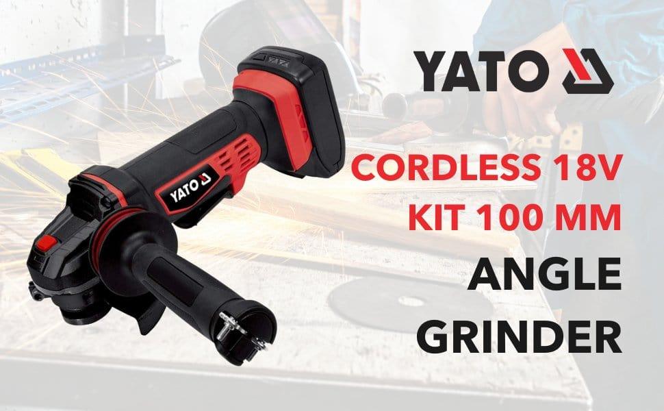 Yato Angle Grinder Yato 10000 RPM Battery Operated Cordless Angle Grinder YT-82825 with Battery & Charger